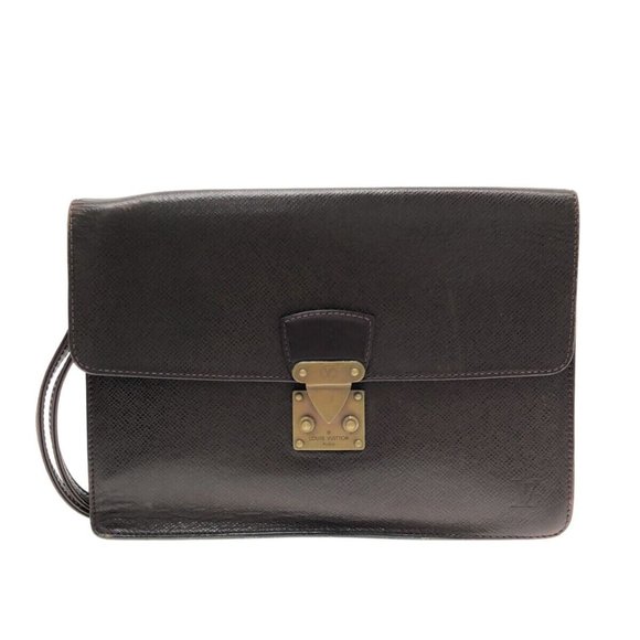 Auth LOUIS VUITTON Clado M30196 Acajou Taiga SP0987 Mens Clutch Bag - Picture 1 of 14